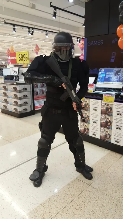 Cosplay de Agente tático (Games de ação)